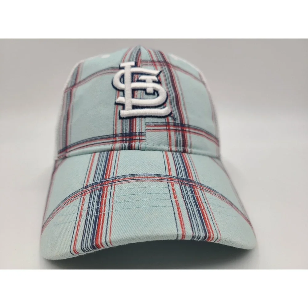 St Louis Cardinals Plaid US Cellular Mesh Adjustable Hat Cap Men Women MLB Blue